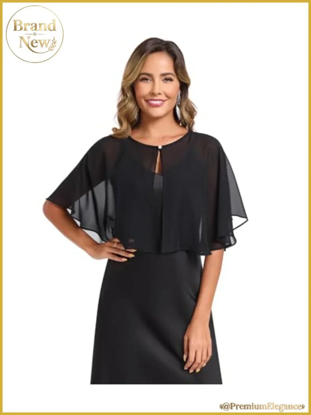 Chiffon Shawl Wrap for Women Evening Dress Wedding Capelet